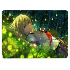 Пазлы CoolPodarok Аниме Школьница Голубые глаза На траве 13х18см 63 эл. магнитный