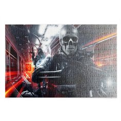 Пазлы CoolPodarok Батла Бателфилд Battlefield (череп с автоматом) 26х38см 252 элемента