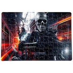 Пазлы CoolPodarok Батла Бателфилд Battlefield (череп с автоматом) 20х29см 120 элемента