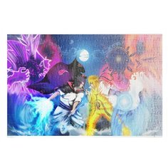 Пазлы CoolPodarok Аниме Наруто и саске луна сферы 26х38см 252 элемента