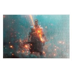 Пазлы CoolPodarok Батла Бателфилд Battlefield (солдат в дыму) 26х38см 252 элемента