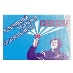 Пазлы CoolPodarok СССР. Соблюдай технику безопасного сек*а! 26х38см 252 элемента