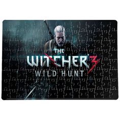 Пазлы CoolPodarok Ведьмак 3 Witcher (герольд и лого) 20х29см 120 элемента