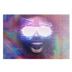 Пазлы CoolPodarok EDM арт неоновые очки 26х38см 252 элемента