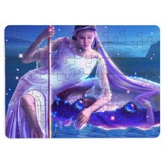 Пазлы CoolPodarok Аниме Сиреневая девушка 13х18см 63 эл. магнитный