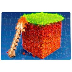 Пазлы CoolPodarok Minecraft Майнкрафт (светящийся куб) 20х29см 120 элемента