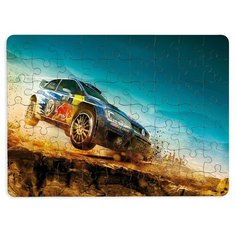 Пазлы CoolPodarok Ралли Машина приземлляется Куски грязи 13х18см 63 эл. магнитный