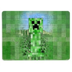 Пазлы CoolPodarok minecraft creeper 13х18см 63 эл. магнитный