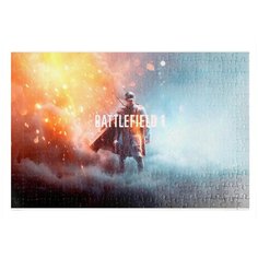 Пазлы CoolPodarok Батла Бателфилд Battlefield (солдат и лого) 26х38см 252 элемента