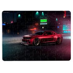 Пазлы CoolPodarok Need for speed NFS Нед фор спид НФС (красная камаро) 13х18см 63 эл. магнитный