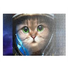 Пазлы CoolPodarok Кот- космонавт 26х38см 252 элемента