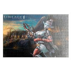 Пазлы CoolPodarok Линейка л2 Lineage2 (Эльфийка с кинжалом) 26х38см 252 элемента