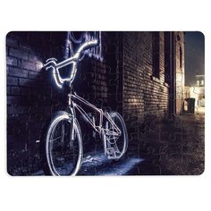 Пазлы CoolPodarok Велосипед Неон У стены 13х18см 63 эл. магнитный