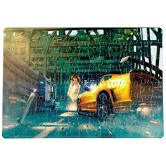 Пазлы CoolPodarok Need for speed NFS Нед фор спид НФС (желтая машина, впереди авария) 20х29см 120 элемента