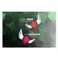 Пазлы CoolPodarok Как папа сказал, так по-маминому и будет 26х38см 252 элемента