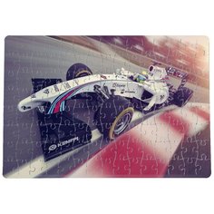 Пазлы CoolPodarok Формула 1 Скорость Белая формула 20х29см 120 элемента