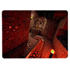 Пазлы CoolPodarok Minecraft Майнкрафт (в подземелье) 13х18см 63 эл. магнитный