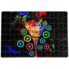 Пазлы CoolPodarok Коктейль бокал феерверк 20х29см 120 элемента