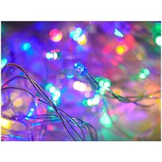 Гирлянда светодиодная ECOLA 220V IP44 Бахрома 5x0.5м 135Led RGBW, 8 режимов, прозрачный провод с вилкой