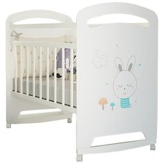 Кровать детская Lucy (фигур.спин., колесо-качалка) белый Волжская деревообрабатывающая компания