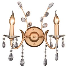 Настенный светильник Люмьен Холл Florence 0017/2W-ITGD, E14, 120 Вт, кол-во ламп: 2 шт., цвет арматуры: золотой