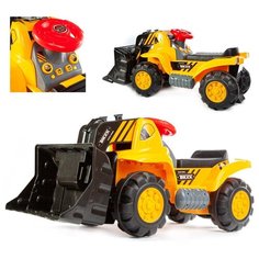 Каталка-машинка для детей "Экскаватор-погрузчик", со звуковыми эффектами, 85x45x30см Junfa Toys