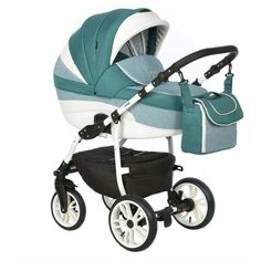 Коляска универсальная 3 в 1 Indigo INDIGO+F (08), темно- зеленый