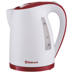 Чайник Sakura SA-2346, белый/красный