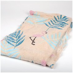 Плед Бамбук Фламинго, бежевый, 180*200 см Bozhong Home Textile