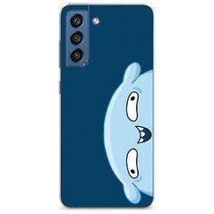 Силиконовый чехол "Подушка синий фон" на Samsung Galaxy S21 FE / Самсунг Галакси S21 FE Case Place