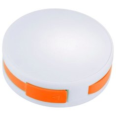 USB Hub "Round", на 4 порта, белый, оранжевый Oasis