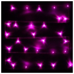 Гирлянда Серпантин Нить, 2400 см, 300 ламп, прозрачный провод/розовый