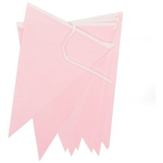 Гирлянда Флажки, Розовый, 28*300 см, 1 шт. Дон Баллон