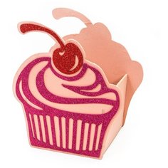 Декоративный ящик Капкейк, Пудровый, с блестками, 18*13*20 см, 1 шт. Дон Баллон