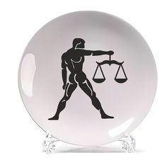 Тарелка CoolPodarok весы зодиак