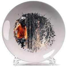 Тарелка Велосипед Велосипедист Брызги Cool Podarok