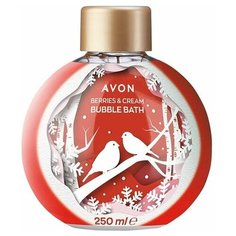 Пена для ванны AVON 250 мл с ароматом клубники со сливками / для ванн эйвон / очищающая / питательная / активная / успокаивающая / эйван