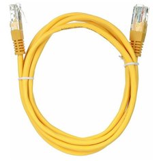 Патч-корд литой AOPEN UTP кат.5е, желтый, 1,5 м.