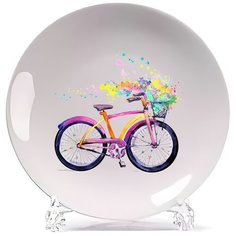 Тарелка CoolPodarok Краски. Велосипед