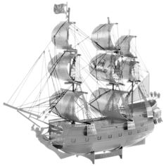 Металлический 3D конструктор корабль Черная жемчужина (Black Pearl Black Version Metal Earth)