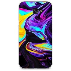 Силиконовый чехол "Фиолетовый флюид арт" на Samsung Galaxy A7 2017 / Самсунг Галакси А7 2017 Case Place