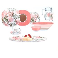 Столовый сервиз Luminarc Neo Carine Flowerpad, 6 персон, 46 предм., rose