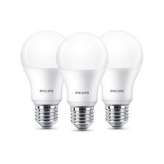 Упаковка светодиодных ламп 3 шт. Philips Essential LED 3CT 4000К, E27, A55, 7Вт, 4000 К