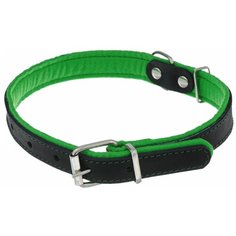 Ошейник Аркон Фетр (оф25), обхват шеи 40-54 см черный/зеленый