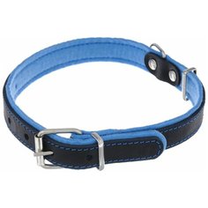 Ошейник Аркон Фетр (оф25), обхват шеи 40-54 см черный/голубой