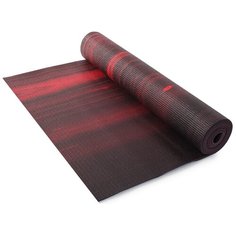 Коврик для йоги Larsen PVC multicolor red black, 173х61х0.5 см красный/черный