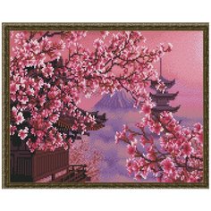 Алмазная мозаика с нанесенной рамкой Molly 40х50 см Фудзияма