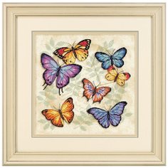 Набор для вышивания крестом Dimensions 35145 " Множество бабочек", 28 х 28 см