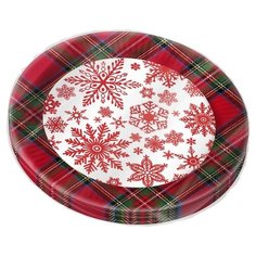 Тарелки бумажные Gratias Снежная Шотландка 230mm 6шт 4095176