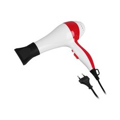 Фен для волос LEBEN 700 Вт, 2 скорости, белый/красный